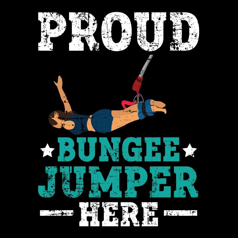 Stolzer Bungee-Springer hier Adrenalin-Bungee-Jumping