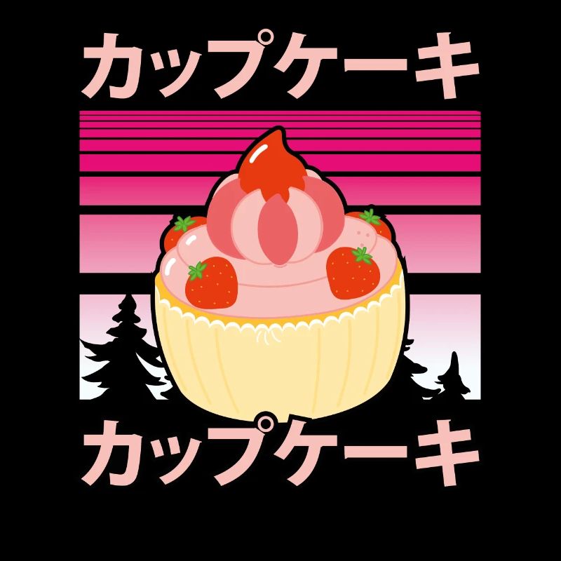 Süßer Kawaii Erdbeerkuchen