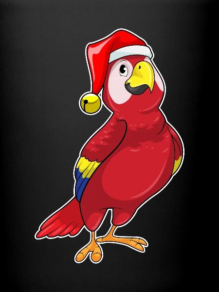 Chapeau de Noël perroquet