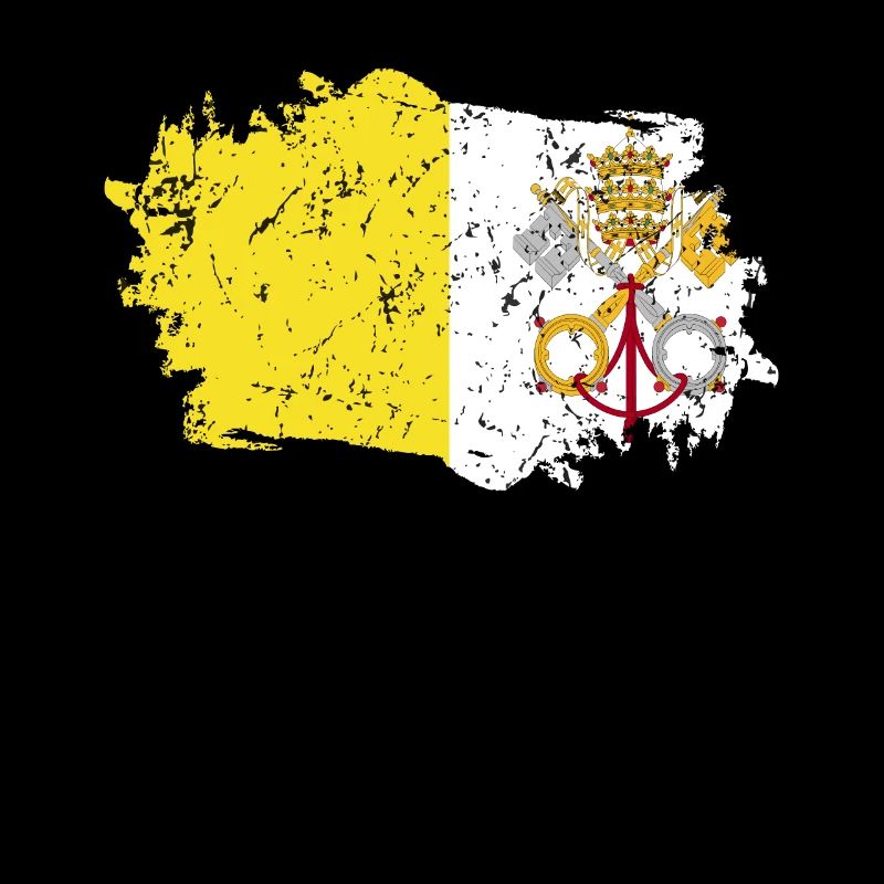 Drapeau de la Cité du Vatican Grunge Drapeau de la Cité du Vatican