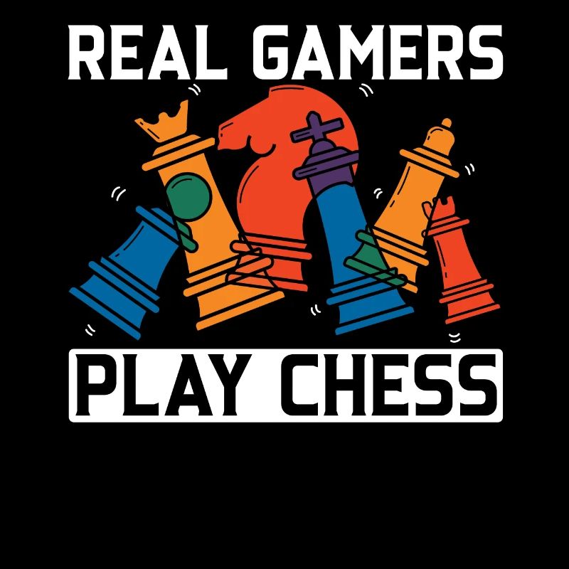 Real Gamers Play Chess Board Game Chess Player
