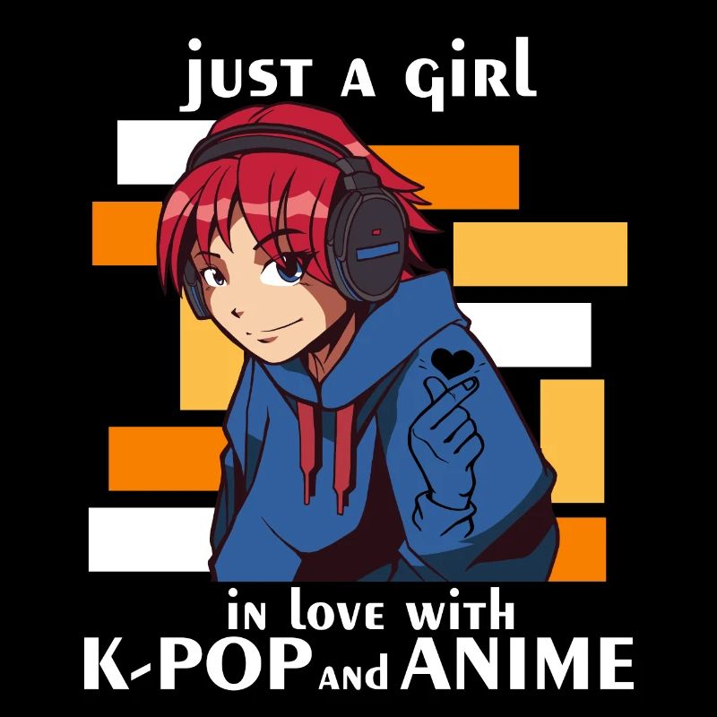 Nur ein Mädchen, das in Kpop und koreanische Anime