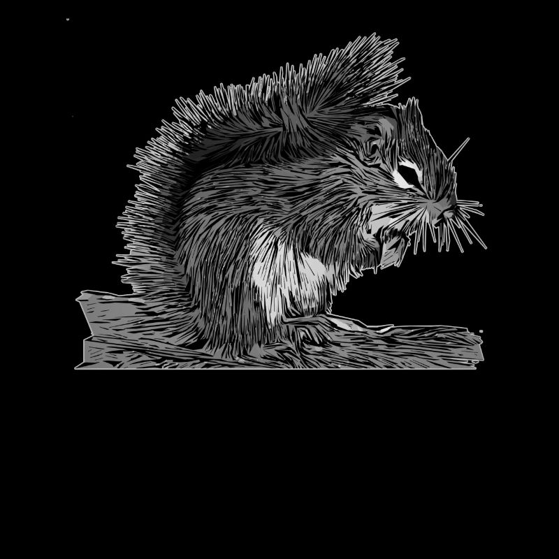 Squirrel Art Forest Animal Design with Rodent