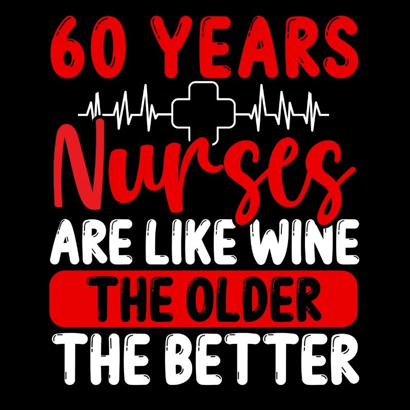 60 ans Infirmière Appréciation Vin 60 Anniversaire