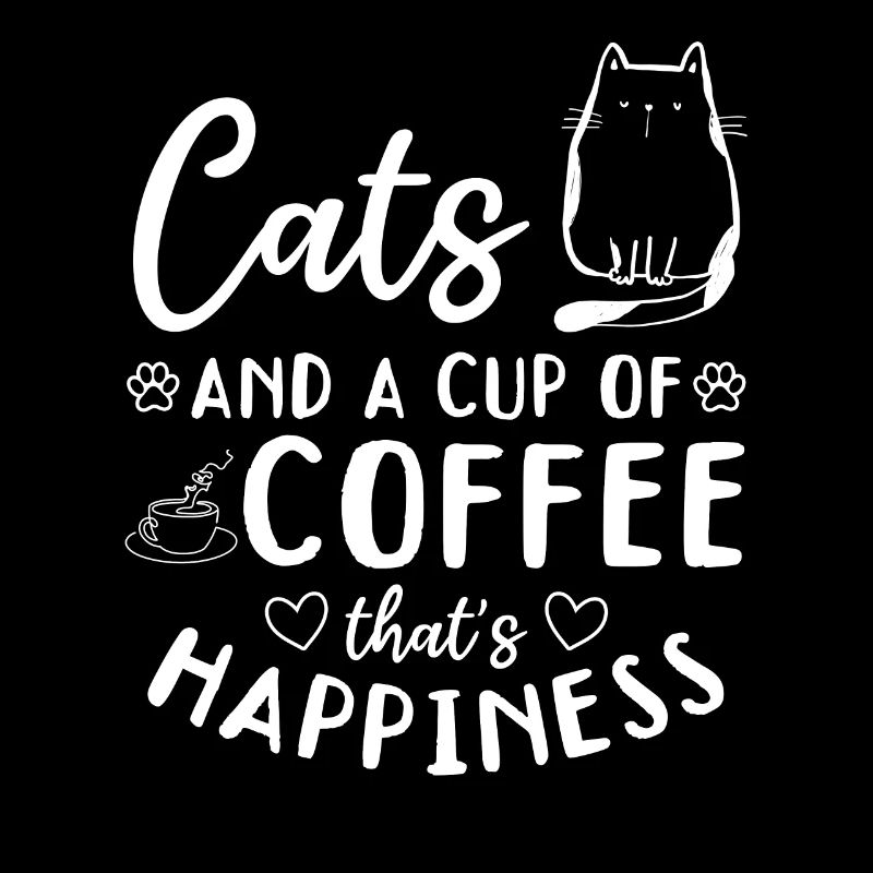 Chats et une tasse de café Chat mignon
