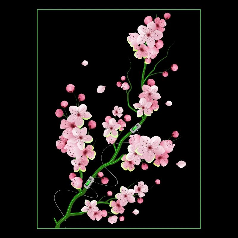 Biopunk Sakura Cherry Blossom Biopunk Esthétique