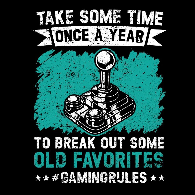 Gaming Rules Arcade Gamer Geek Video Game Player