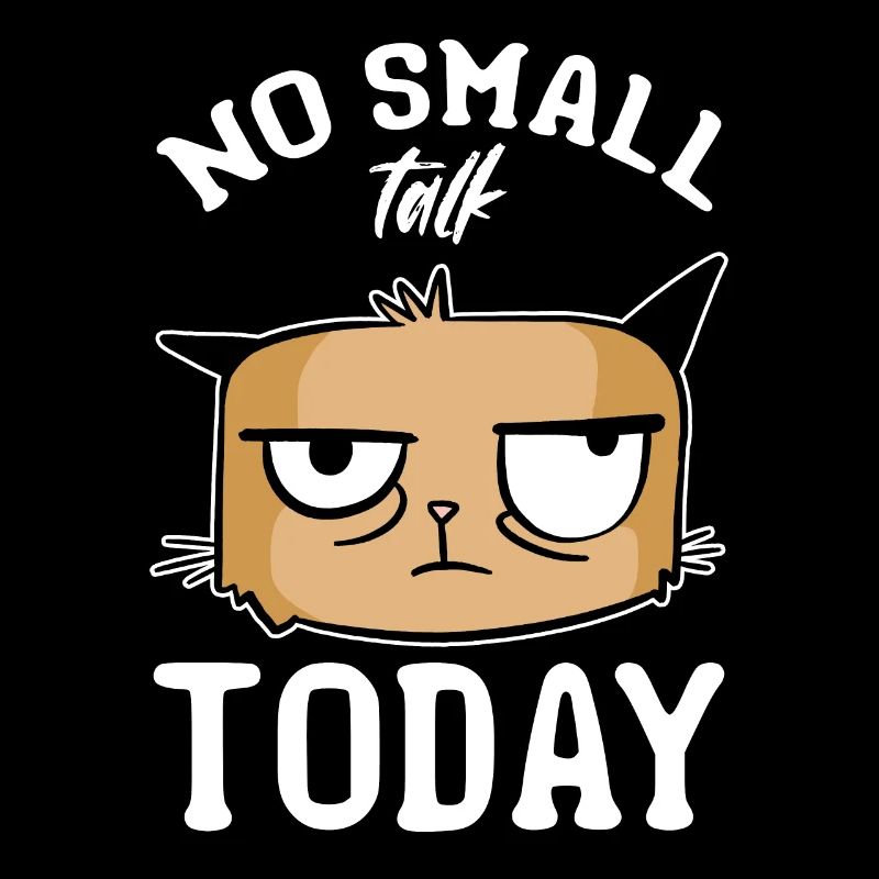 Cat Meme Cat Lovers I No Small Talk Today