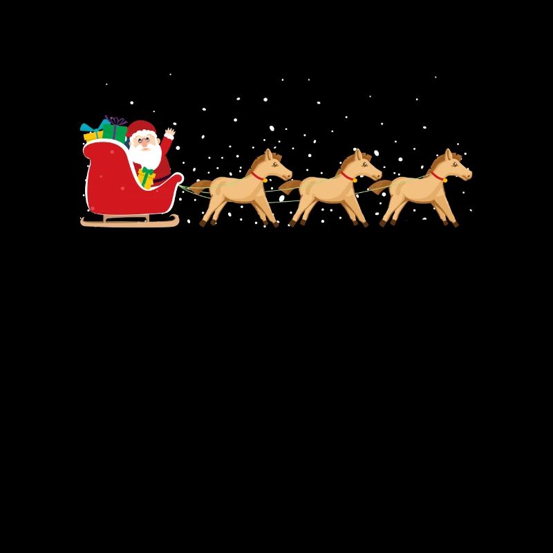 Pferd Weihnachtsmann Weihnachtsschlitten - Funny
