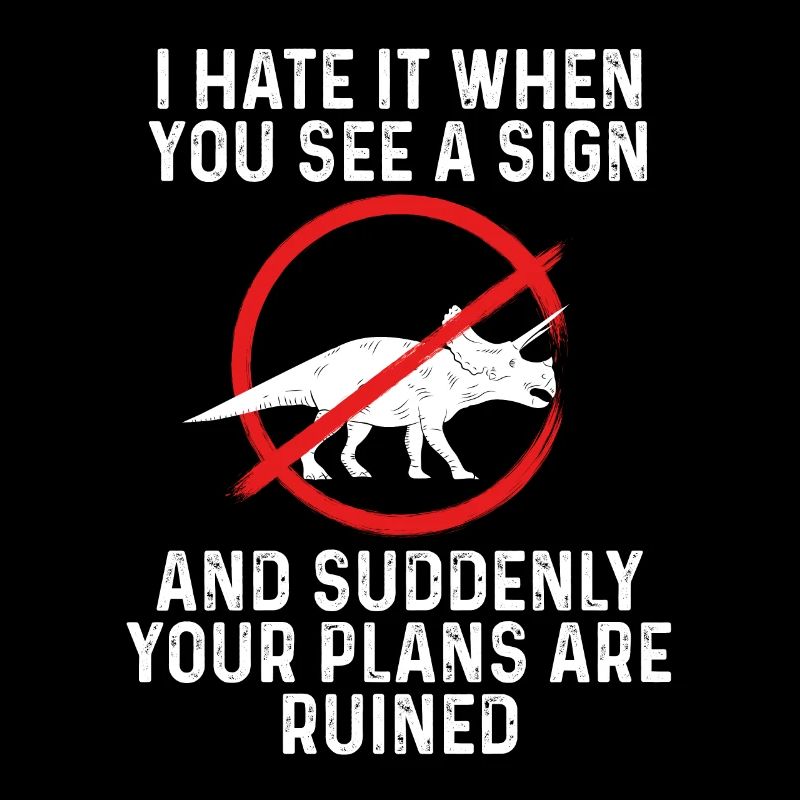 Triceratops on a sign