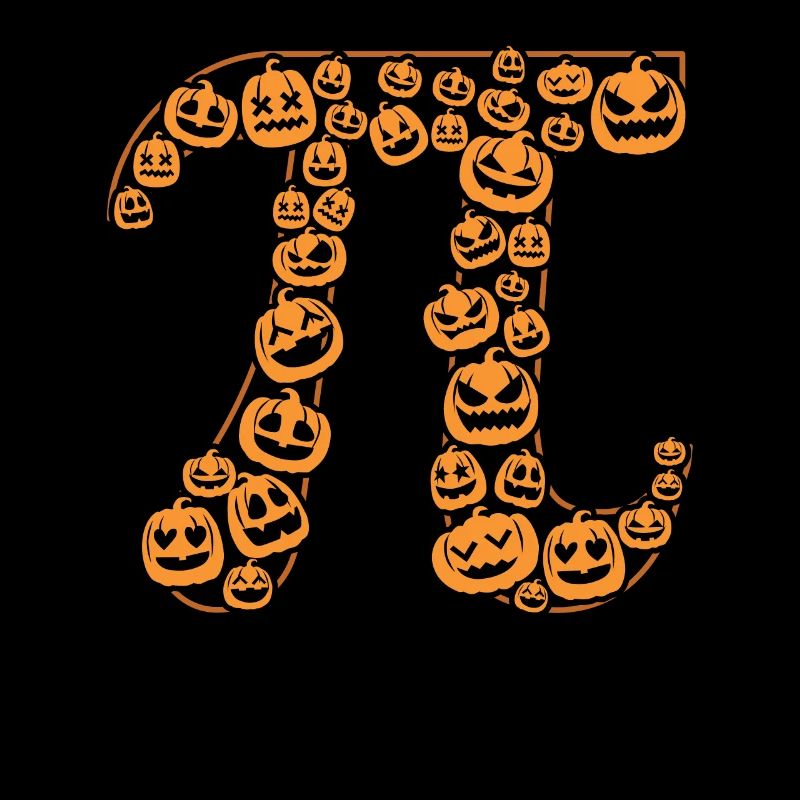 Pi symbole horde de monstres citrouilles