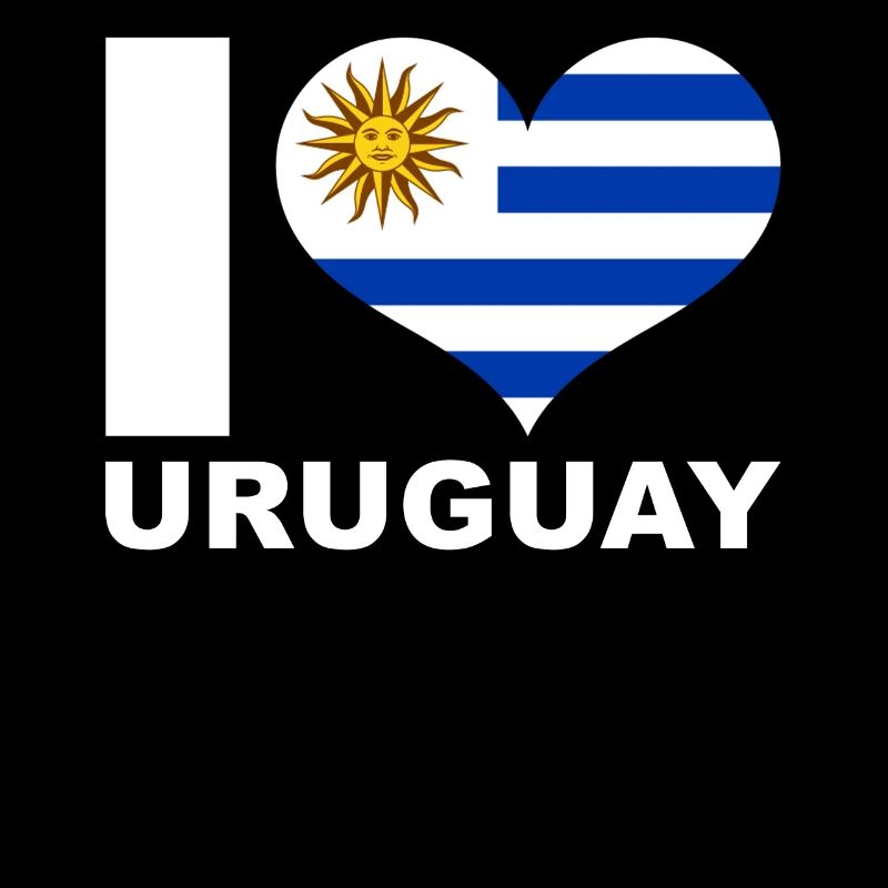 J’aime le drapeau du cœur de l’Uruguay Uruguay