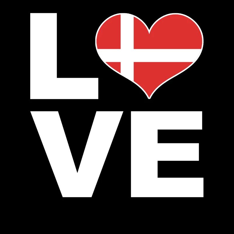 J’aime le drapeau du cœur du Danemark