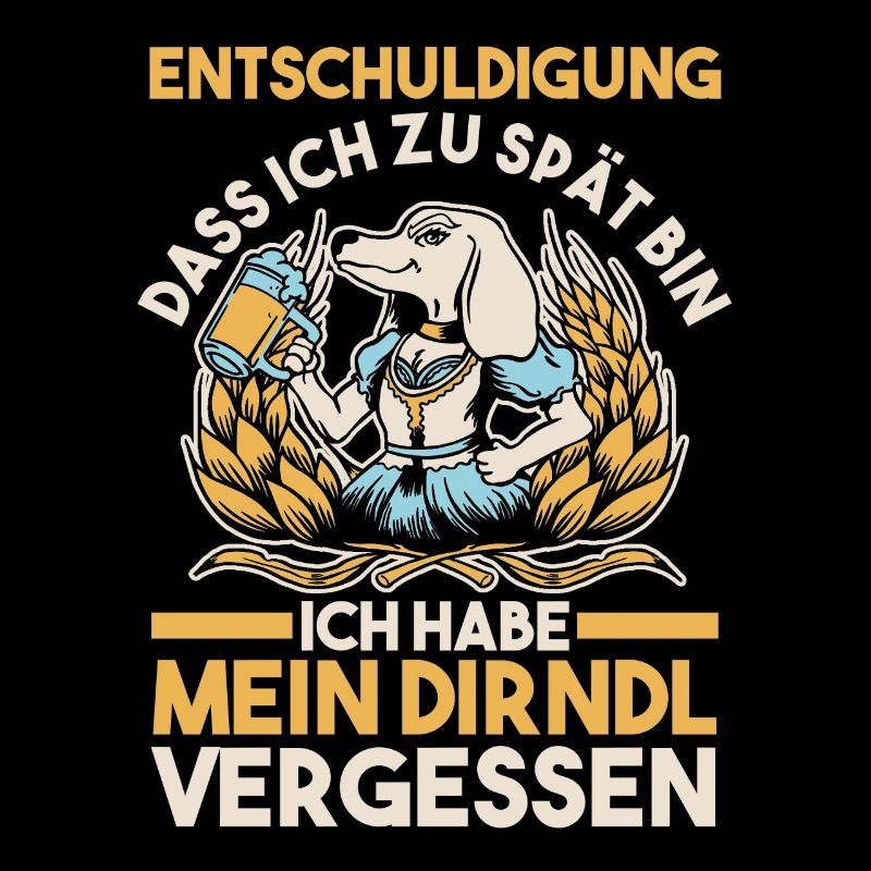 Trachten München Hund Bier Dirndl