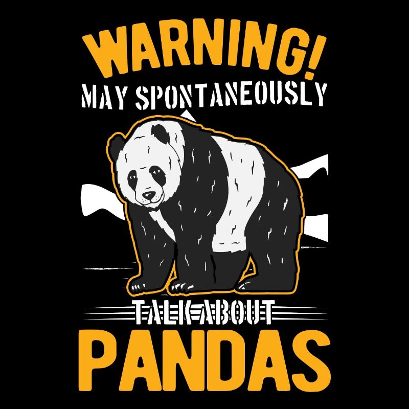 Warnung Panda Pandabär Geschenk Bambus