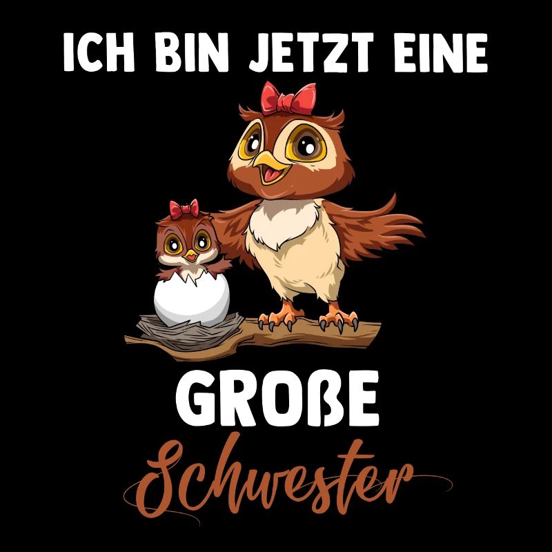 Große Schwester Eule Geschwister Kinder