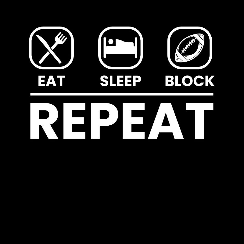Manger Sleep Block Répéter Lineman Linebacker