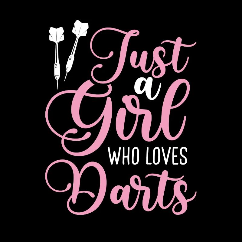 Mädchen, das Darts liebt