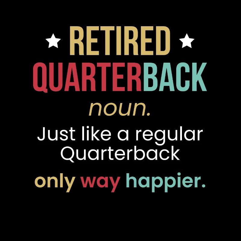 Cadeau de pension de quart-arrière à la retraite