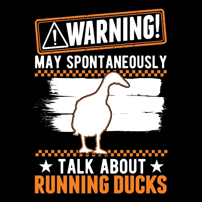 Warning Running Bottle Duck Running Duck