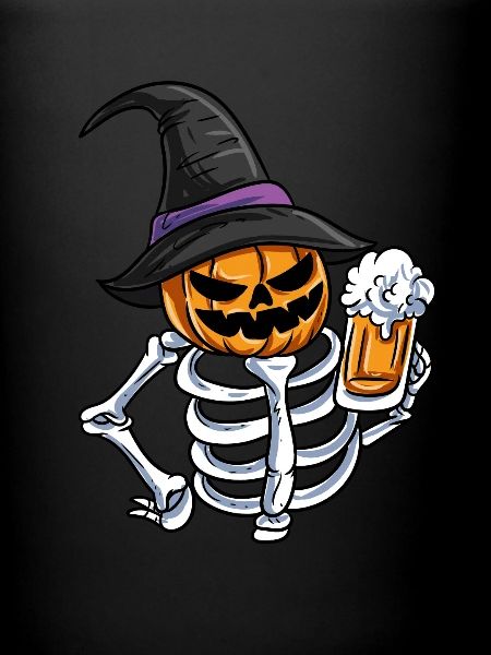 Skeleton Pumpkin Face