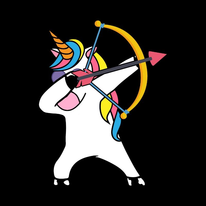 Dabbing Einhorn Bogenschießen