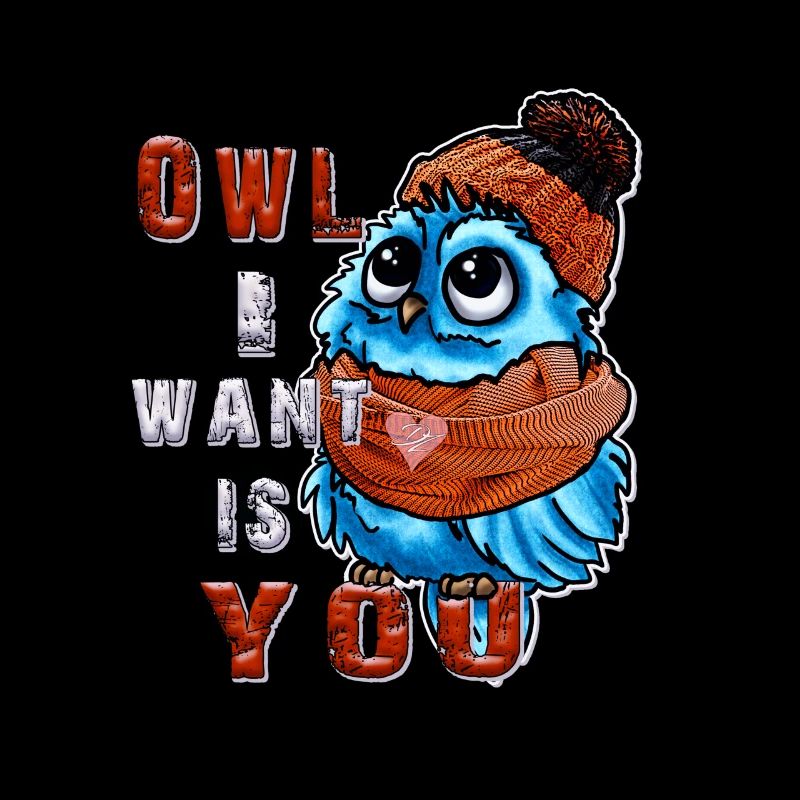 Süße Baby Eule mit Spruch