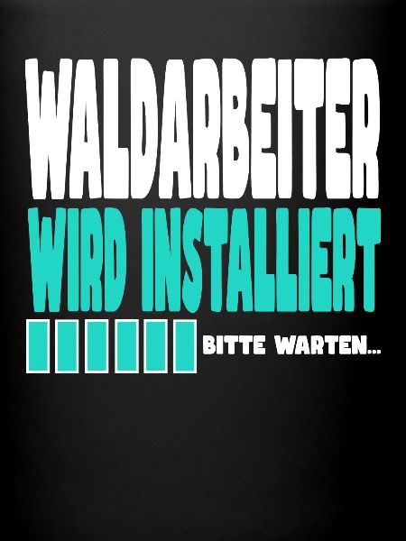 Waldarbeiter wird installiert