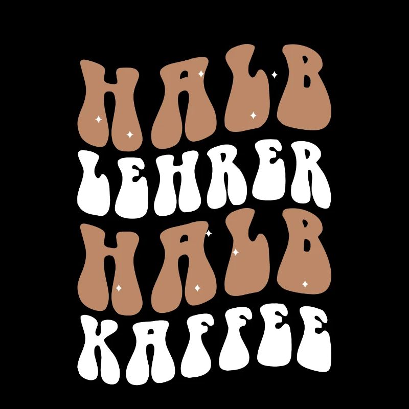 Halb Lehrer Halb Kaffee Shirt Geschenk