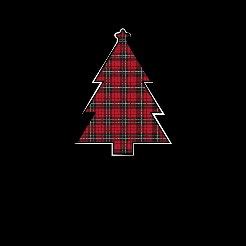 Red checked Christmas tree
