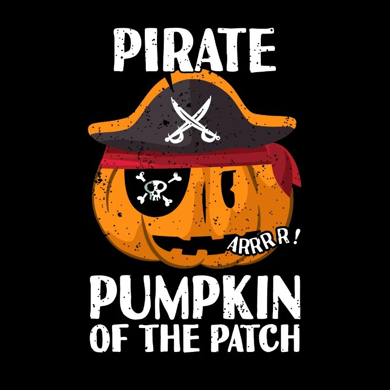 Pirate pumpkin in the bed For Halloween