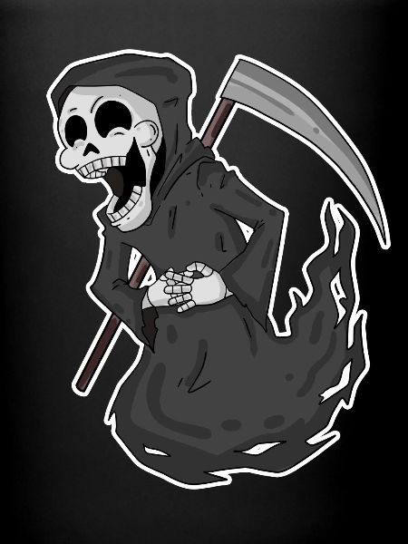 Grim Reaper rit drôle