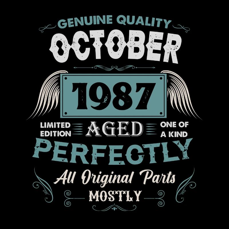 Oktober 1987 Vintage Geburtstag Geschenk