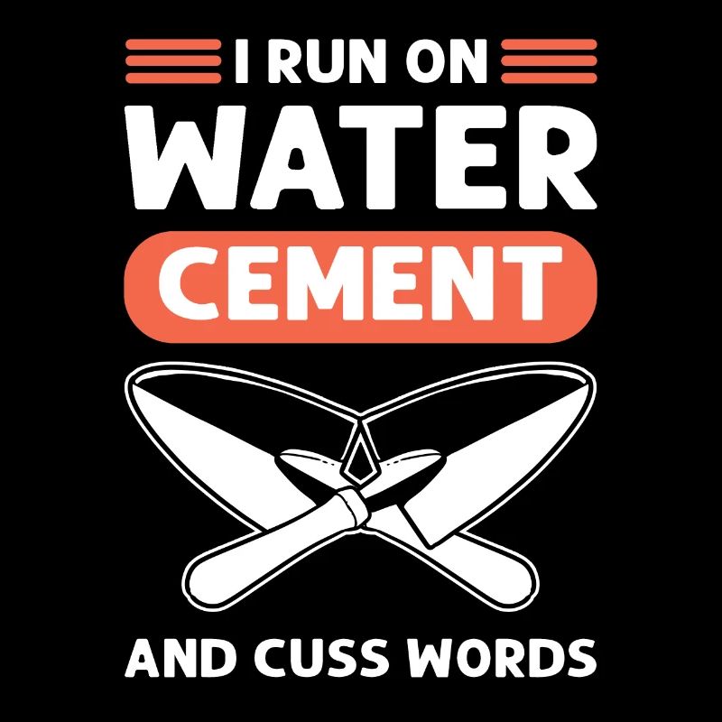 De l’eau, du ciment et des jurons. Maçons en ciment.