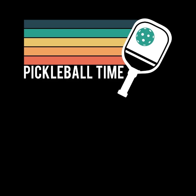 Vintage Retro Pickleball Time Geschenk