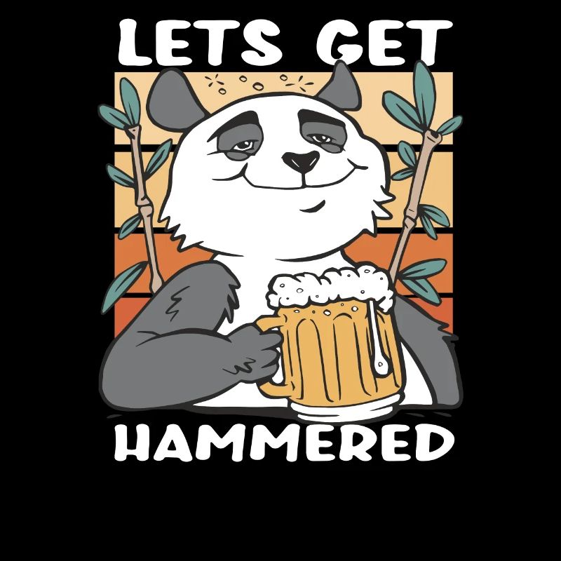 Lassen Sie Uns Gehämmertes Panda Bear Beer Witz