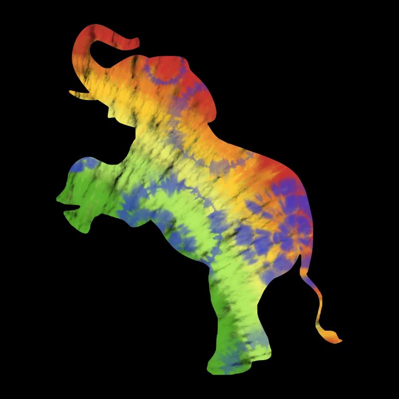Regenbogen Batik Elephant Elefant