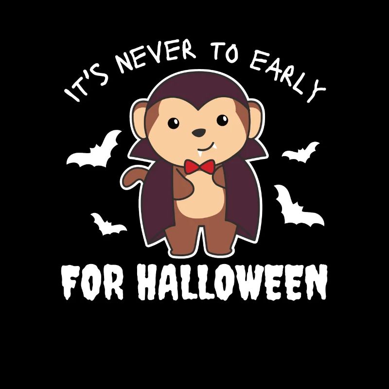 Monkey it's never too early for Halloween vampire