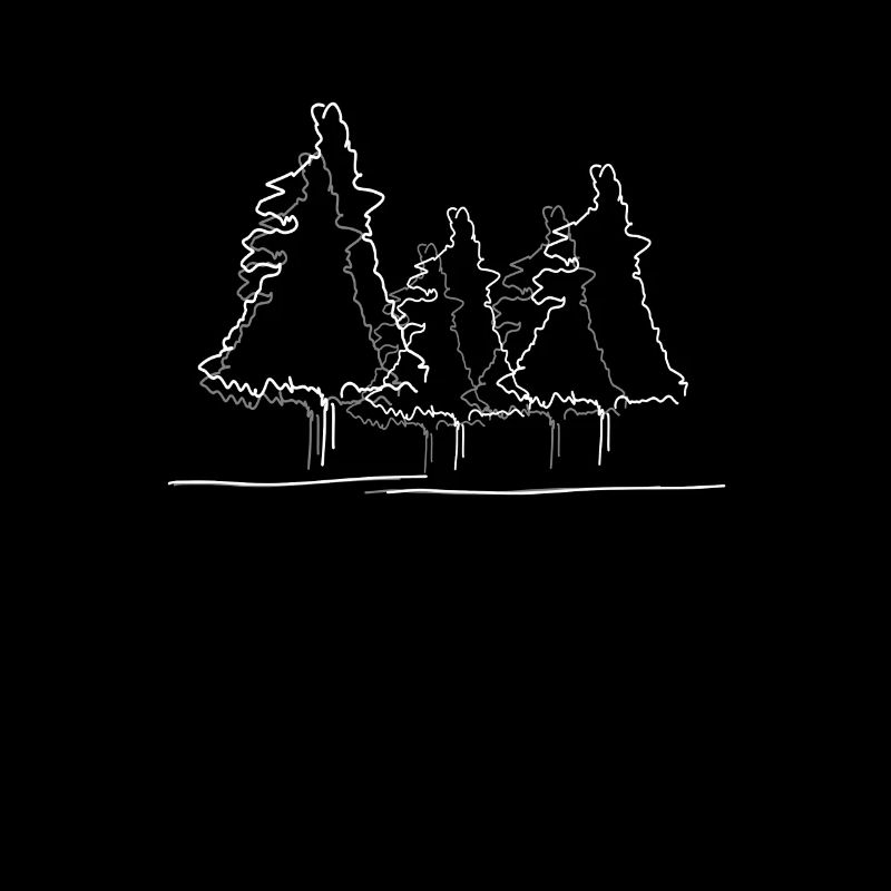Forêt arborescente Lineart