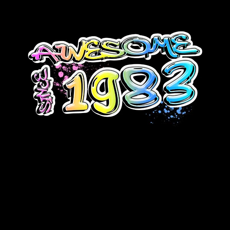 Awesome since 1983 Graffiti Motiv