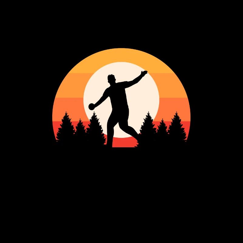 Diskus-werfer. Vintage Diskuswerfen