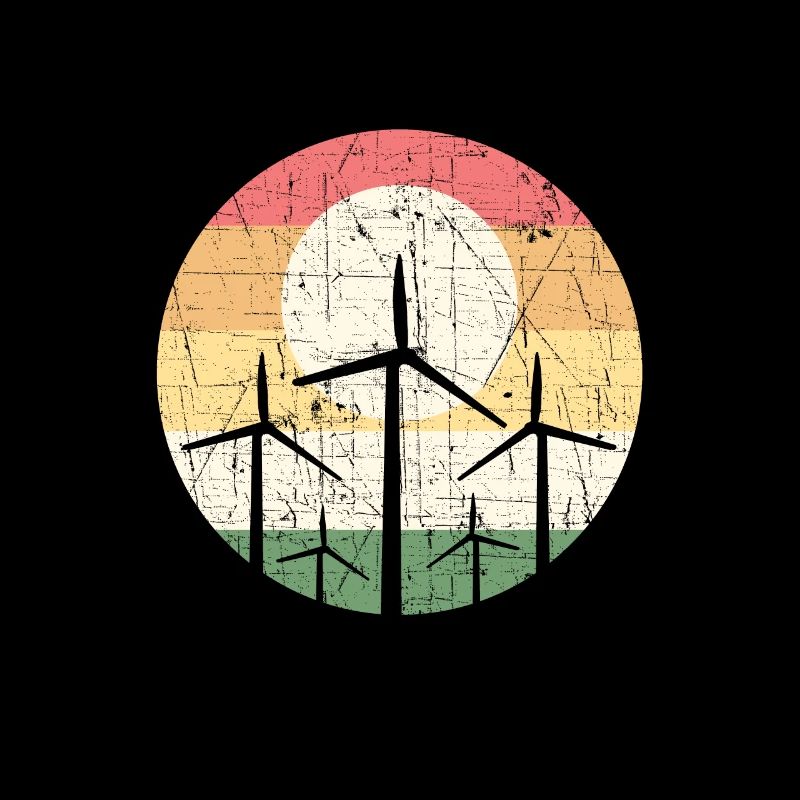 Vintage Windmill Operator. Windturbinen-techniker