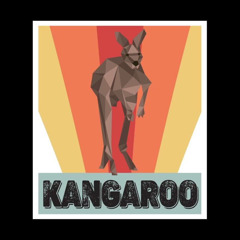 Kangaroo Retro Outback Australia Marsupials Kangaroo