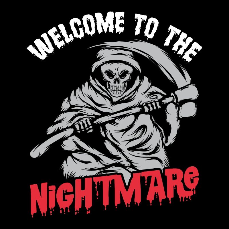 Sensenmann-Sensen-Albtraum-Engel des Todes Hallowe