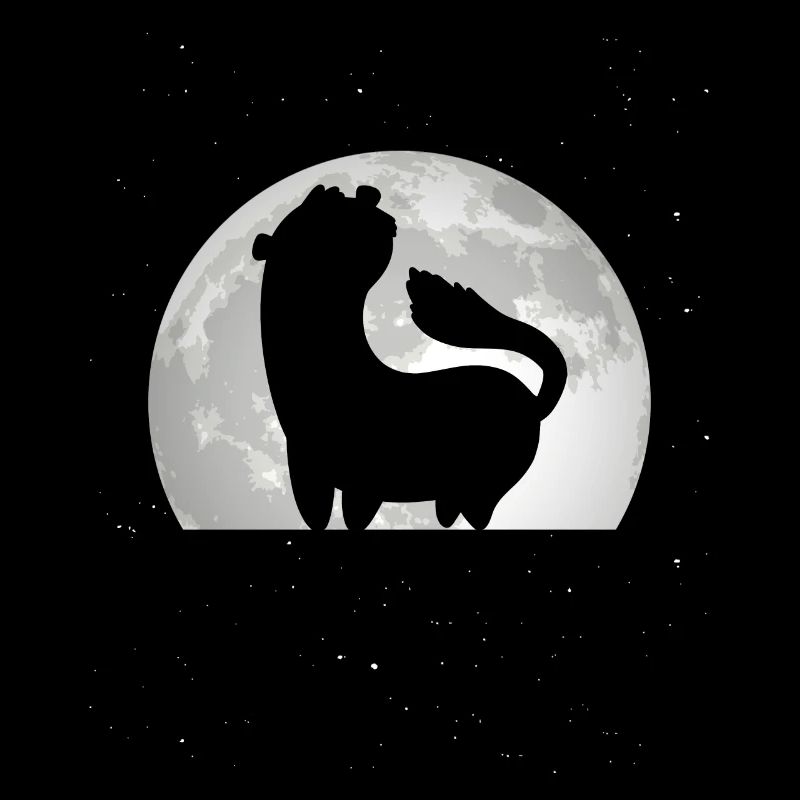 Frettchen Mond Ferret Wiesel