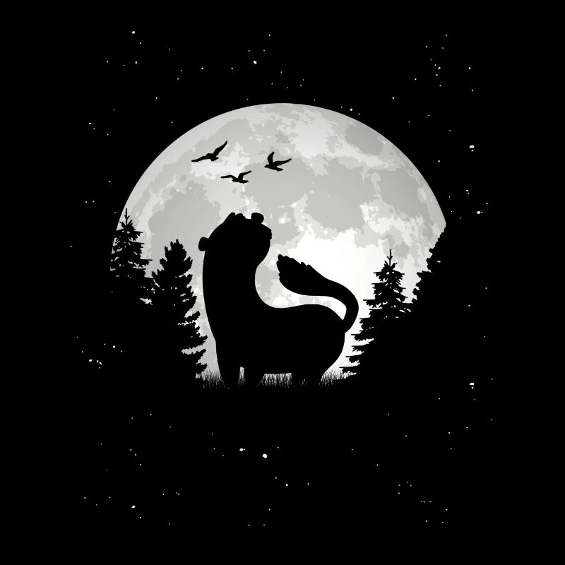 Frettchen Mond Ferret Wiesel