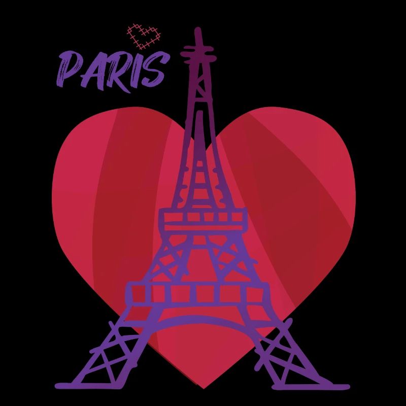 Tour Eiffel-Cœur-Amour-Souvenir-Français Amour
