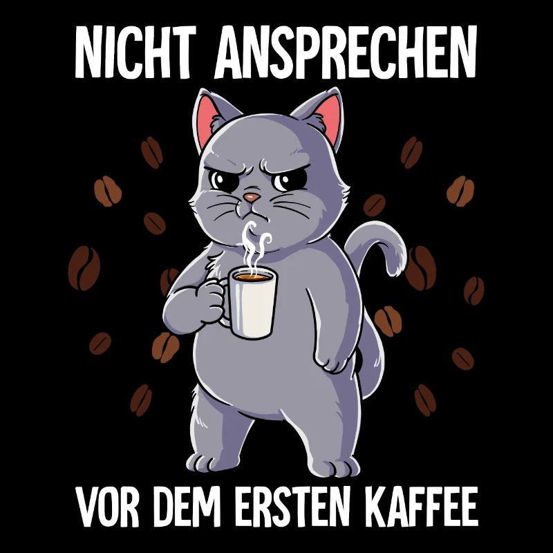 Nicht Ansprechen Vor Dem Ersten Kaffee Katze