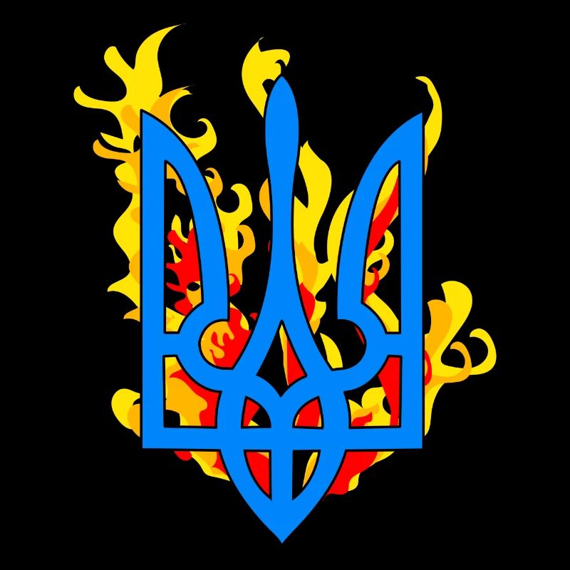 Ukrainien Le symbole trident emblème de feu