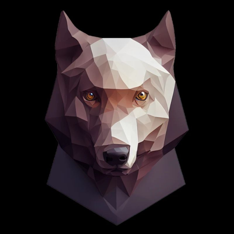 Polygon Wolfkopf niedrige Poly Wölfe